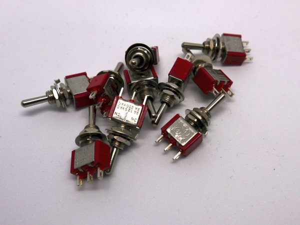 Mini Toggle Momentary Switch SPDT ON-OFF-ON long lever