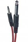 Cable Puppy Adapterkabel 3,5 auf 6,3 mm (Mono) 150cm red-black